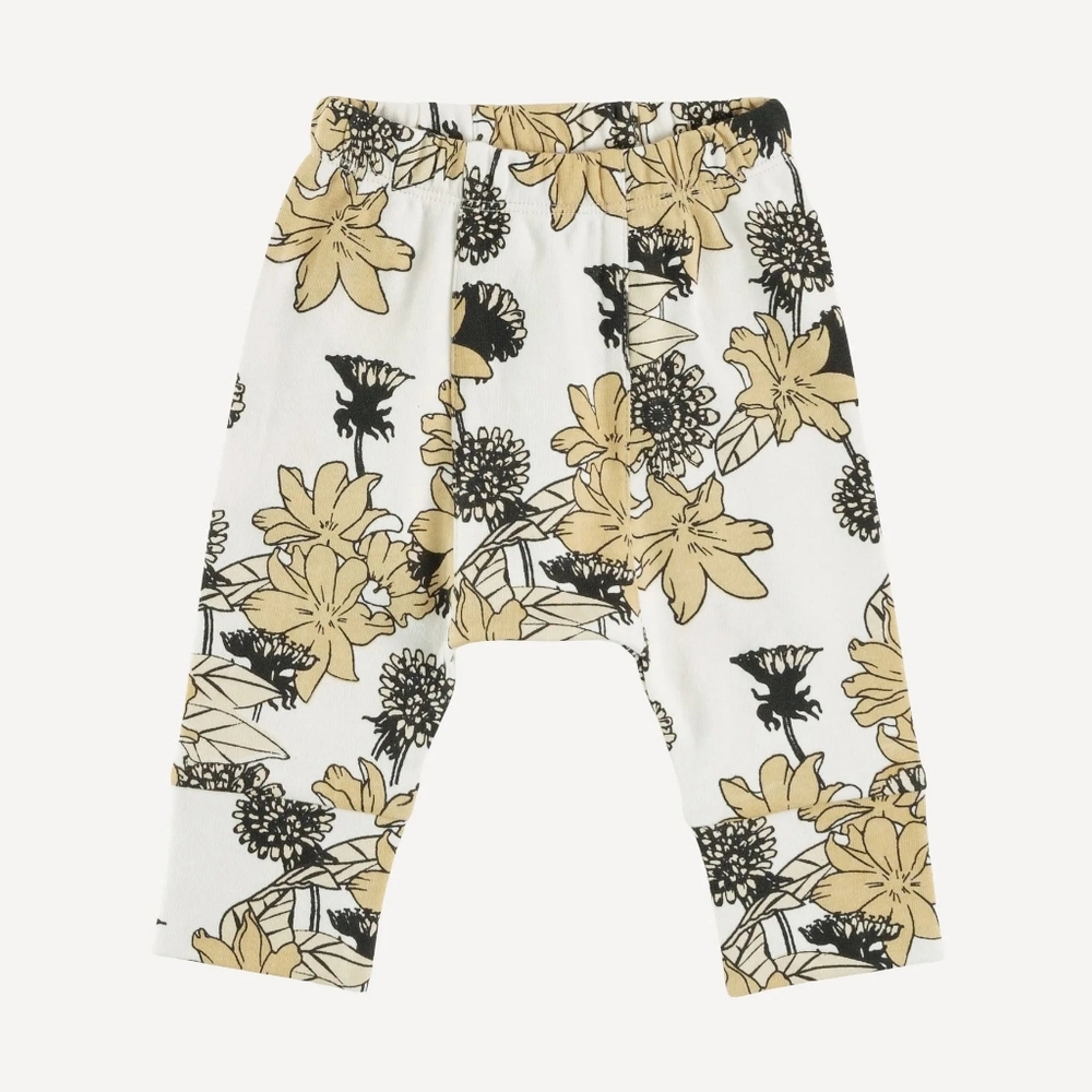 NWT 5Y Kate Quinn Organics classic panda pant cream retro floral cotton